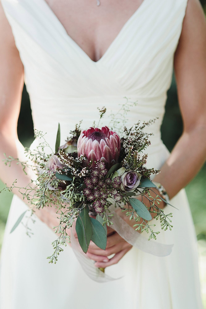 Blushing Bride Protea Wedding Bouquet 